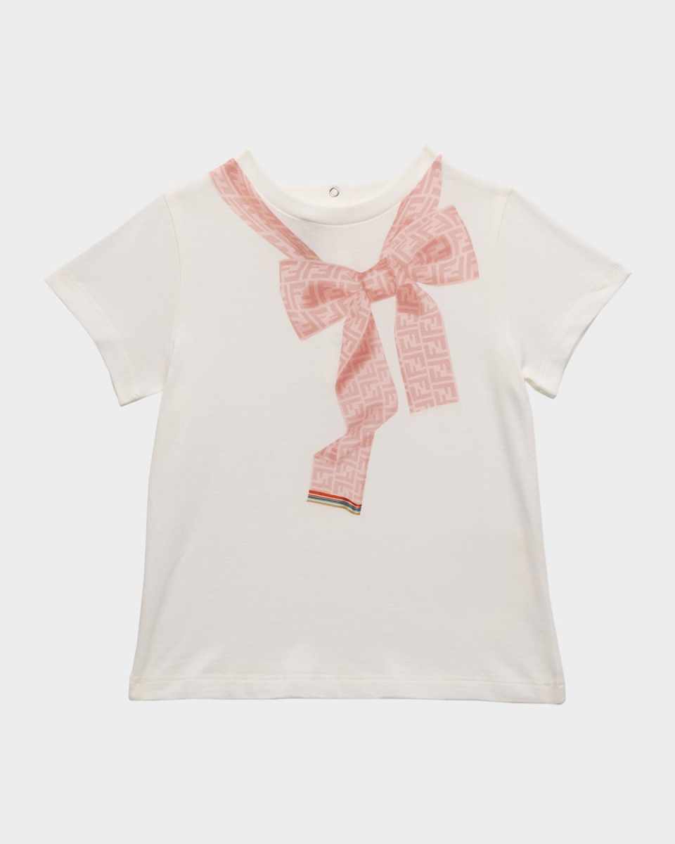 Girl's Monogram Bow Graphic T-Shirt, Size 6M-